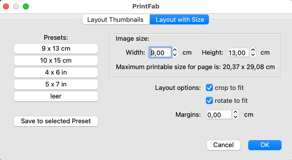 Screenshot Layout Wizard